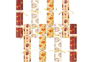 Malhaii 8 Pack Thanksgiving Cr ac k ers No Snap Fall Party Favors Decorations with Prizes for Adults Kids Thanksgiving Table Favors Fall Festival Pumpkin Turkey Holiday Pop p ers Friendsgiving Gifts