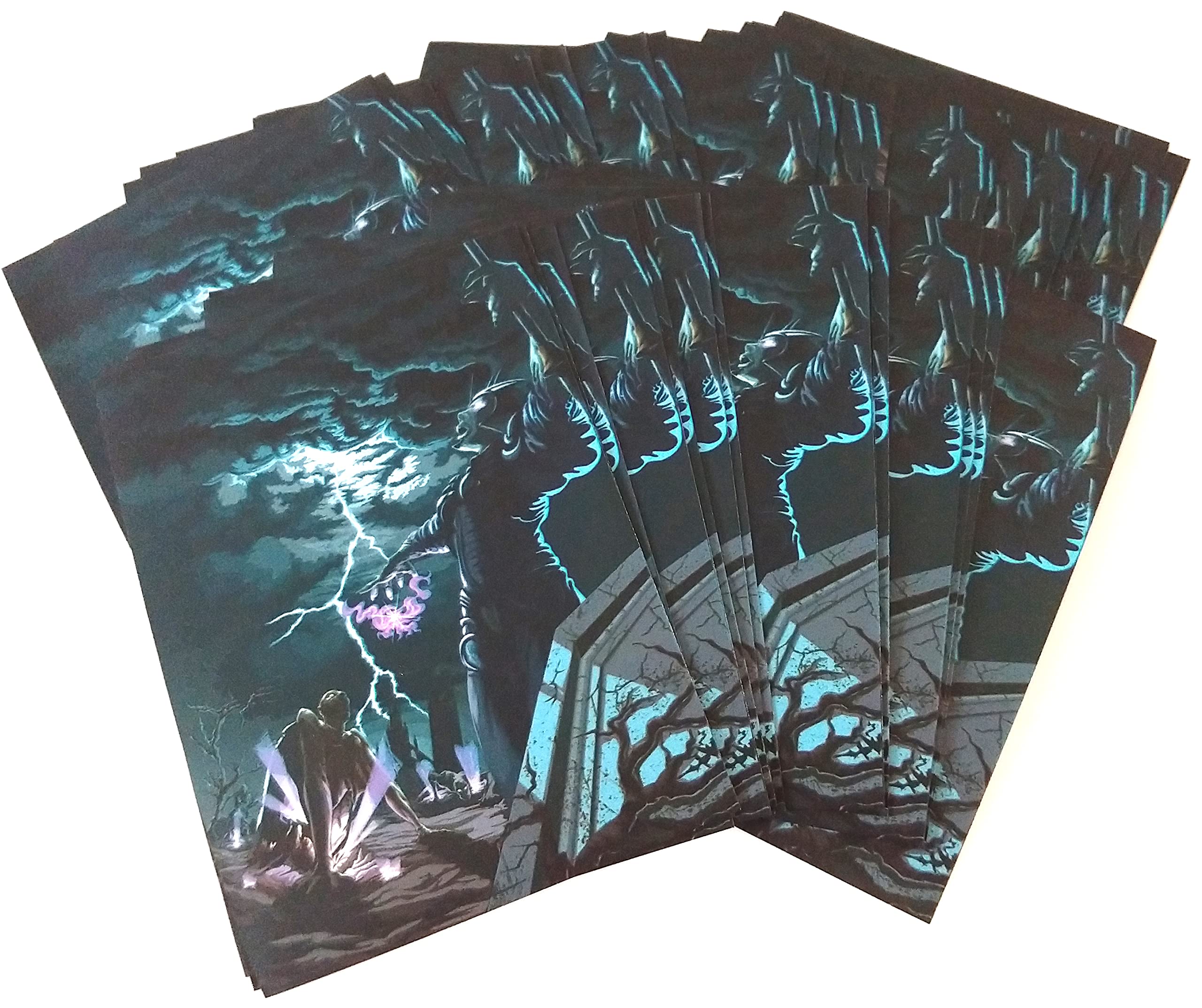docsmagic.de 100 Art Card Sleeves Zombies Theme - 66 x 91 mm Standard Size MTG PKM — image 1
