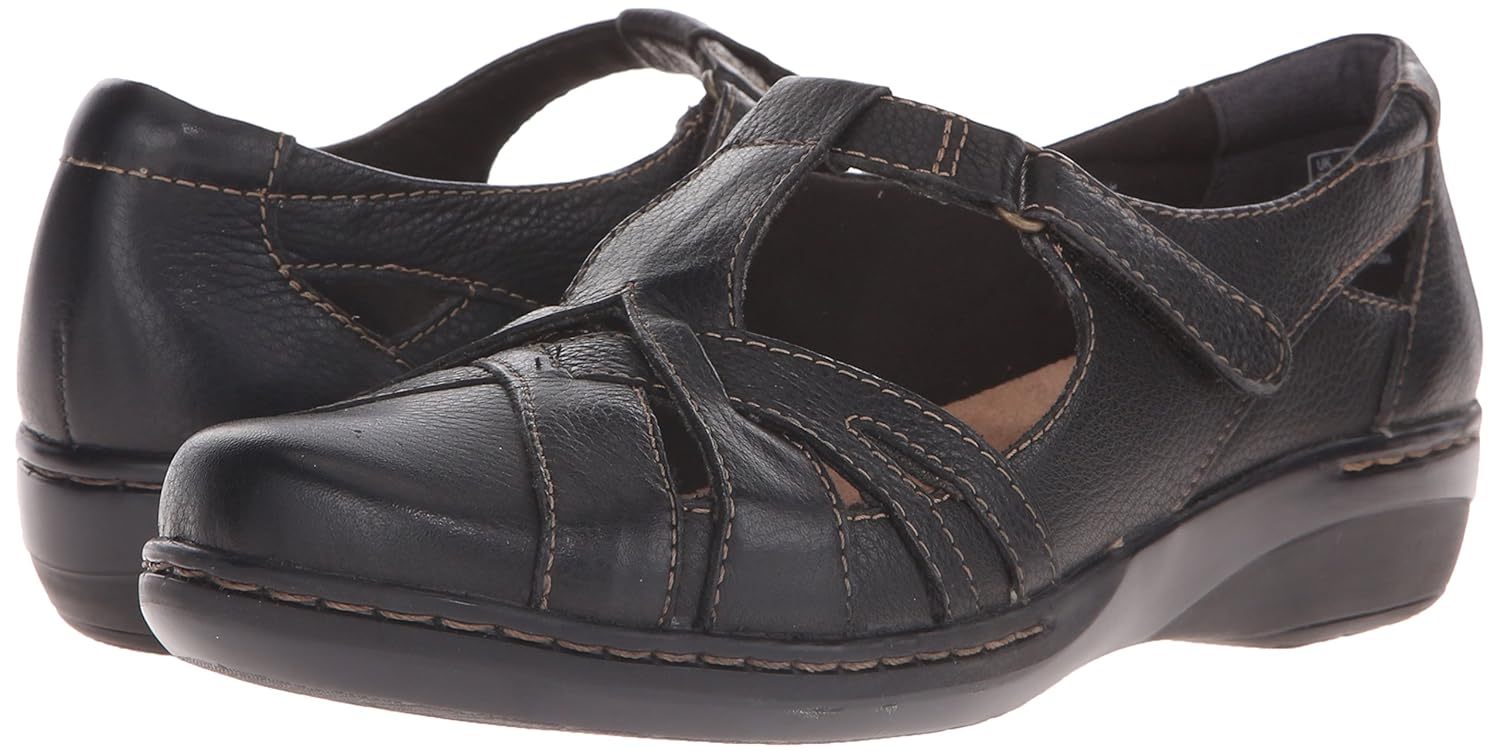 clarks women's evianna doyle fisherman sandal black 6 b(m) us