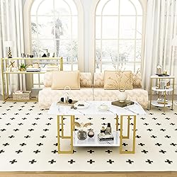 AWQM 3 Pieces Modern Coffee Set, with End Table and