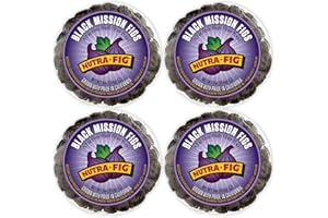 Nutra Fig Dried Black Mission Figs - Dried Black Figs, High Fiber Snacks, Unsweetened Dried Figs, Gluten-Free Snacks, Non-GMO, Kosher, Whole Dried Figs, Grown in California - 9 Oz, Crown Tray (4 Pack)