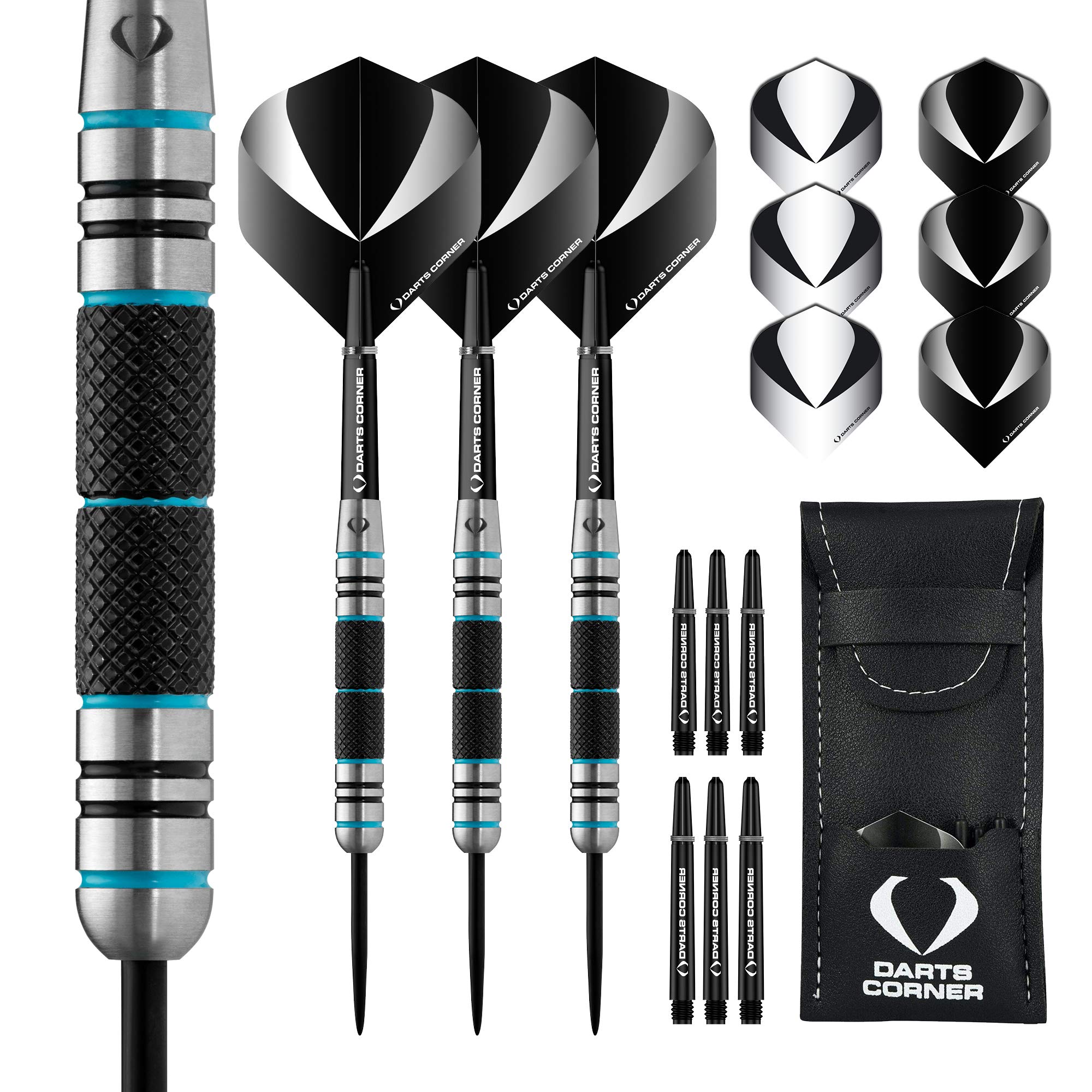 DESIGNA DARTS Corner Marine Steel Tip Dart Set | 80% Tungsten Barrel, M3, 26g (D0675)