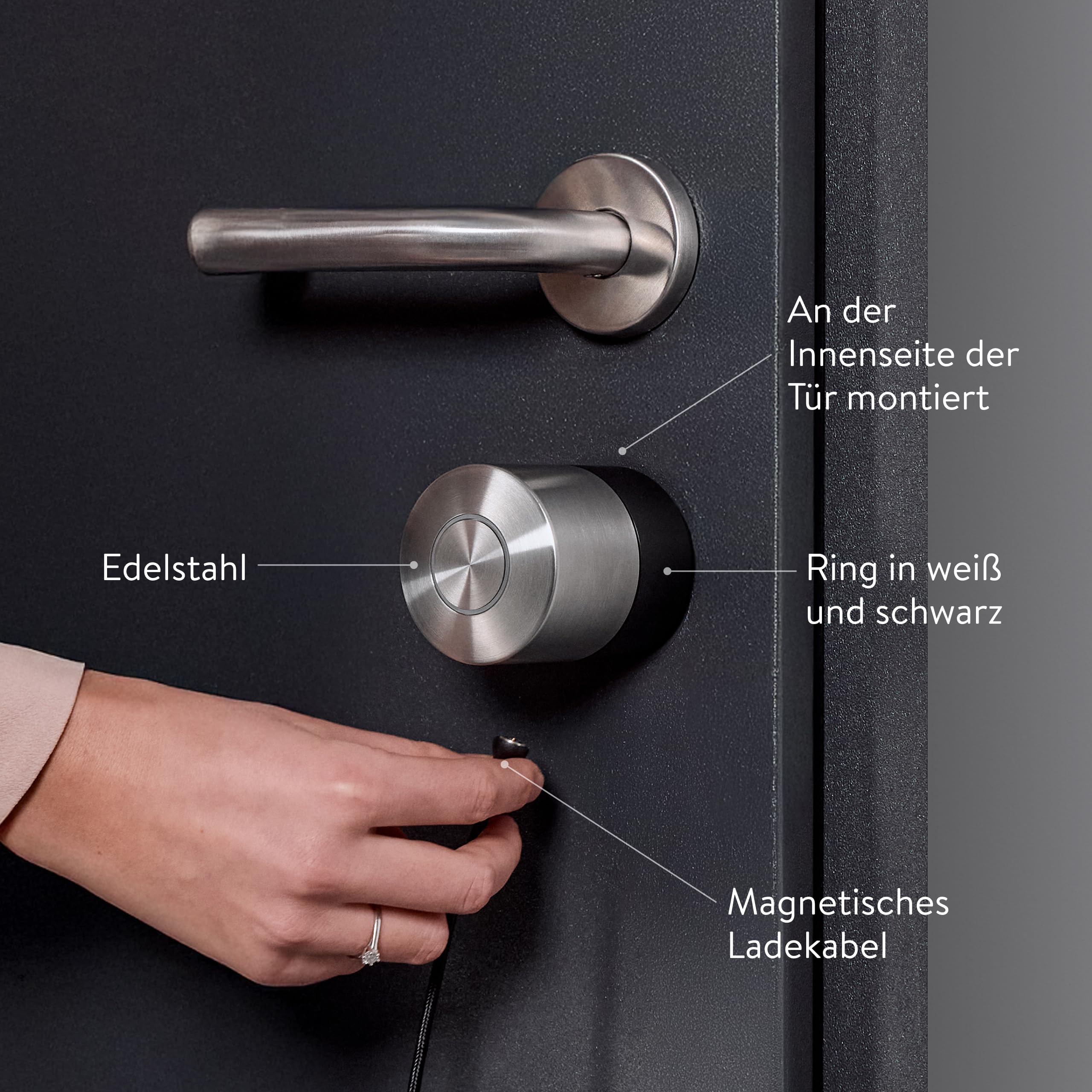 Nuki Smart Lock Pro mit Bluetooth, WLAN & Matter, für mühelose Integration ins Smart Home, elektronisches Türschloss ermöglicht Tür aus der Ferne zu sperren, einfach zum Nachrüsten ohne Zylindertausch 4