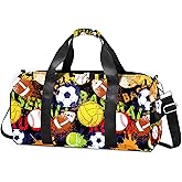 Kids Overnight Duffle Bag Boys Sport Gym Bag with Shoe Compartment & Wet Pocket, Carry On Weekender Travel Bag for Kid Boys