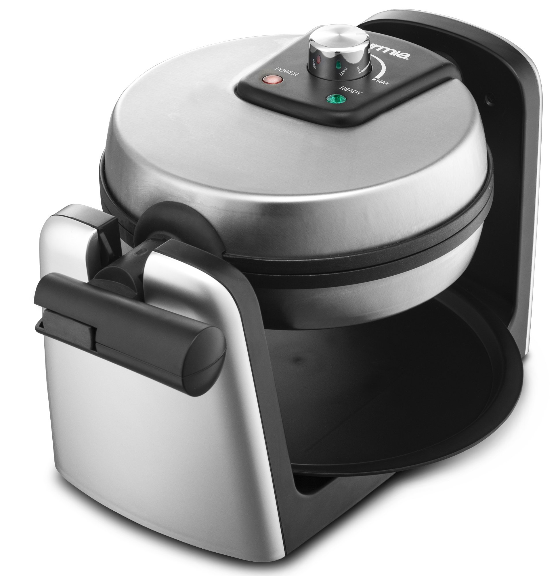 Gourmia GWM420 Belgian Waffle Maker Brushed Stainless Steel, Extra