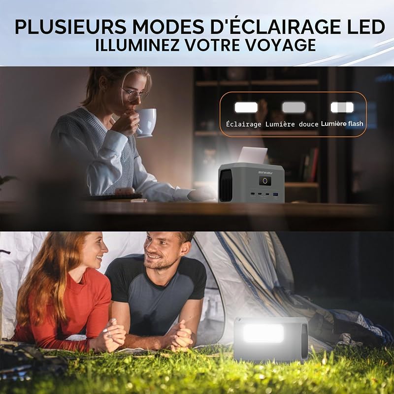 Station d'alimentation portable, batterie LiFePO4 96 Wh, USB-C 100 W marche/sortie