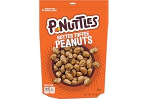 P-Nuttles Butter Toffee Covered Peanuts, Sweet Salty Snack, Toffee Peanuts, Toffee Nuts, Made in the USA, Kosher, Peanuts Sweet, Party Snack, Nuts Gift, Sweet Snack (18 Ounce Resealable Bag)