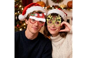 2Pcs Christmas Party Photo Booth Props,DIY Photography Props Decorations Accessories，Christmas Party Selfie Props for Kids Ad