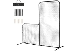 VEVOR L Screen Baseball for Batting Cage, 7x7 ft Baseball Softball Safety Screen, Body Protector Portable Batting Screen with