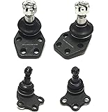 PartsW4 Pc Suspension Kit for Dodge Ram 2500 2000-2002 / Ram 3500 2000-2002 Front Lower and Upper Ball Joints RWD Vehicles Only