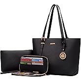Qiyuer Women Purses Handbags Wallet Sets Shoulder Bags Top Handle Satchel Tote Purse Work Bag Set With Matching Wallet 3pcs
