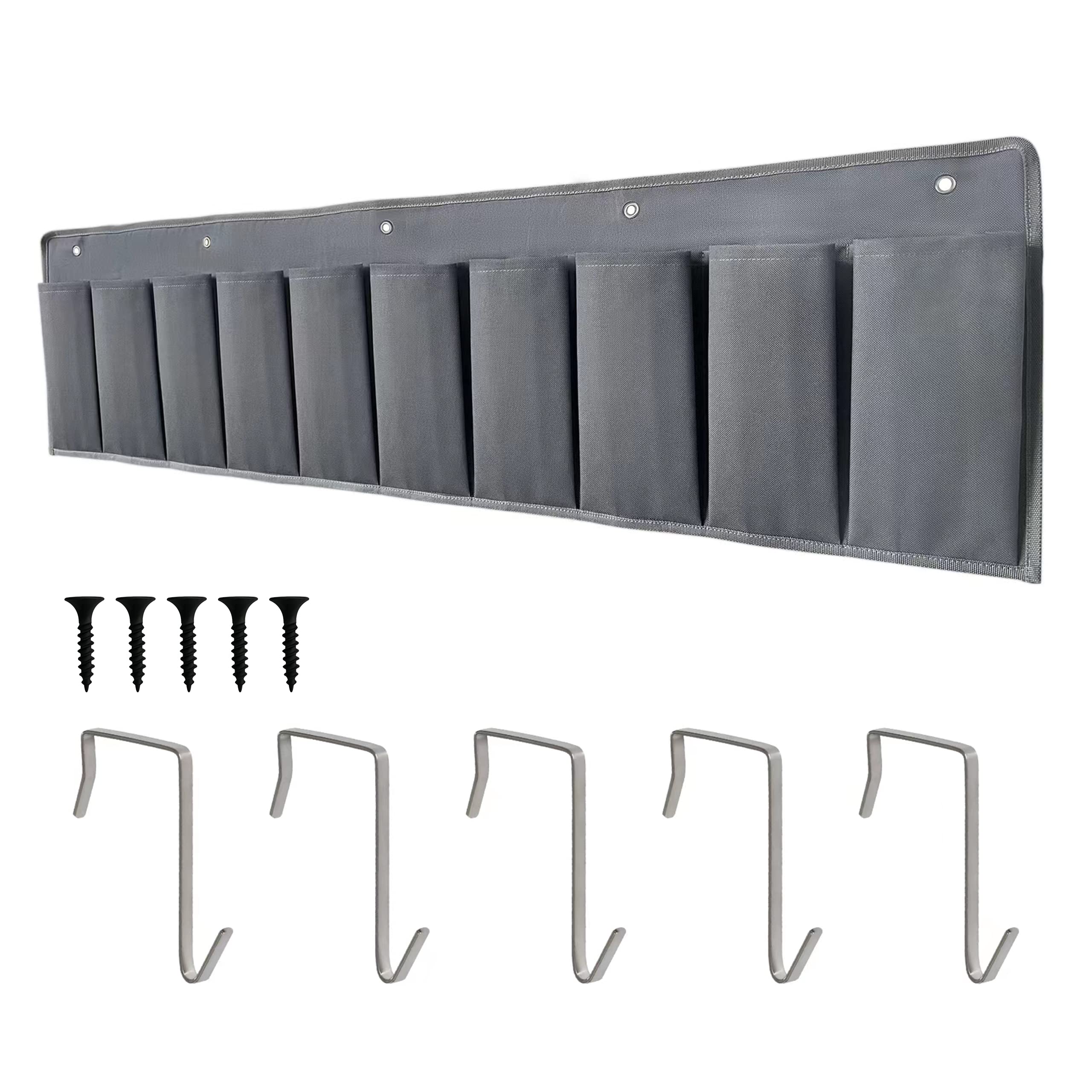 Photo 1 of RVZONE RV Shoe Pockets 10 Pockets Heavy Hanging Bedside Storage Organizer with Sturdy Hooks Storage Pockets Hangs on bed for Shoes Toys and Tool Accessories