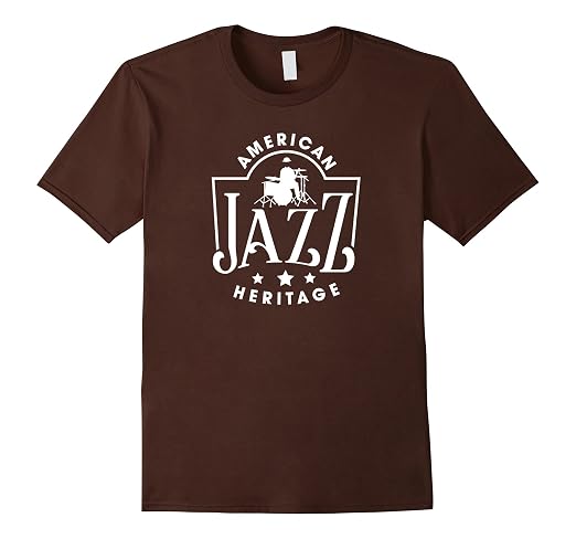 Mens JazzWorldQuest- American Jazz Heritage T-shirt 3XL Brown