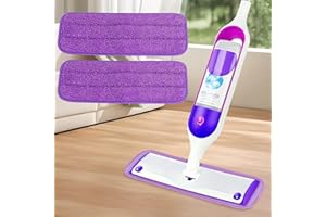2 Pack Reusable Mop Pads Compatible with Swi-ffer PowerMop, Washable Microfiber Floor Cleaning Refills for Wet & Dry Use, Hou