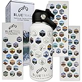 BlueTrail National Parks Water Bottle with Stickers