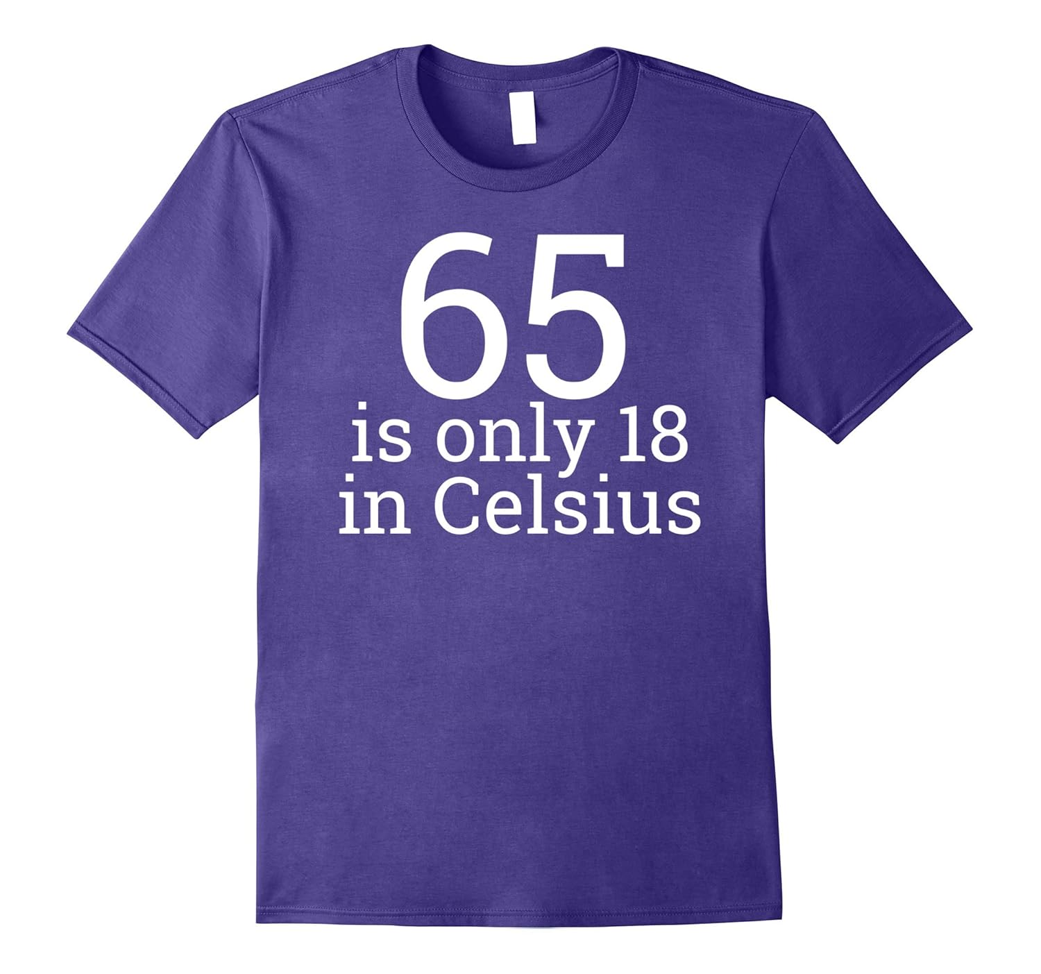 65th birthday 65 is 18 in Celsius funny gag gift t-shirt-ANZ