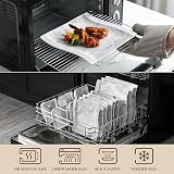 MALACASA Flora 18-Piece Marble Grey Square Dinner Set for 6 Porcelain Microwave view 4