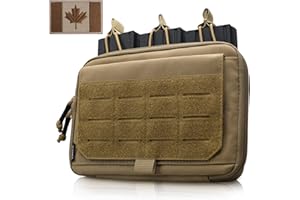 WYNEX Tactical Molle Admin Pouch of Kangaroo Style, Modular EDC Bag Utility Tool Pouch with Mag/Zipper Strip Insert