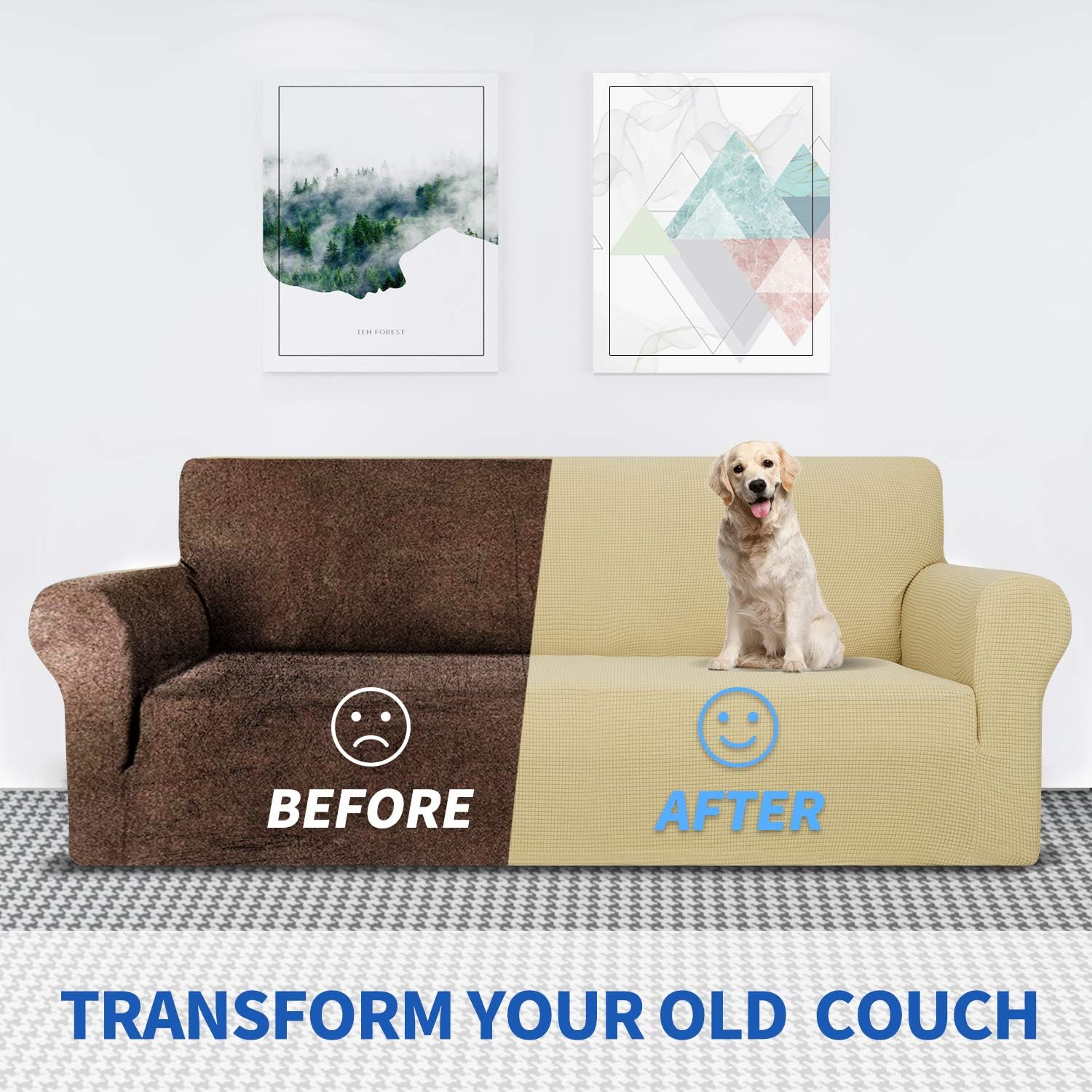 MAXIJIN Super Stretch Couch Cover for 4 Seater Couch - Image 5