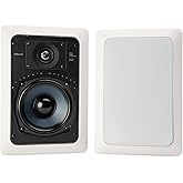 Polk Audio RC55i 2-Way Premium in-Wall 5.25" Home Stereo Speakers (Pair) | Perfect for Damp and Humid Indoor/Outdoor Placement - Bath, Kitchen, Covered Porches (White, Paintable Grille)