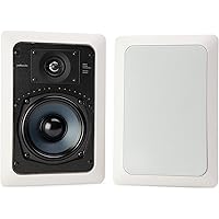 Polk Audio RC55i 2-Way Premium in-Wall 5.25" Speakers (Pair) | Perfect for Damp and Humid Indoor/Outdoor Placement (White, Pa