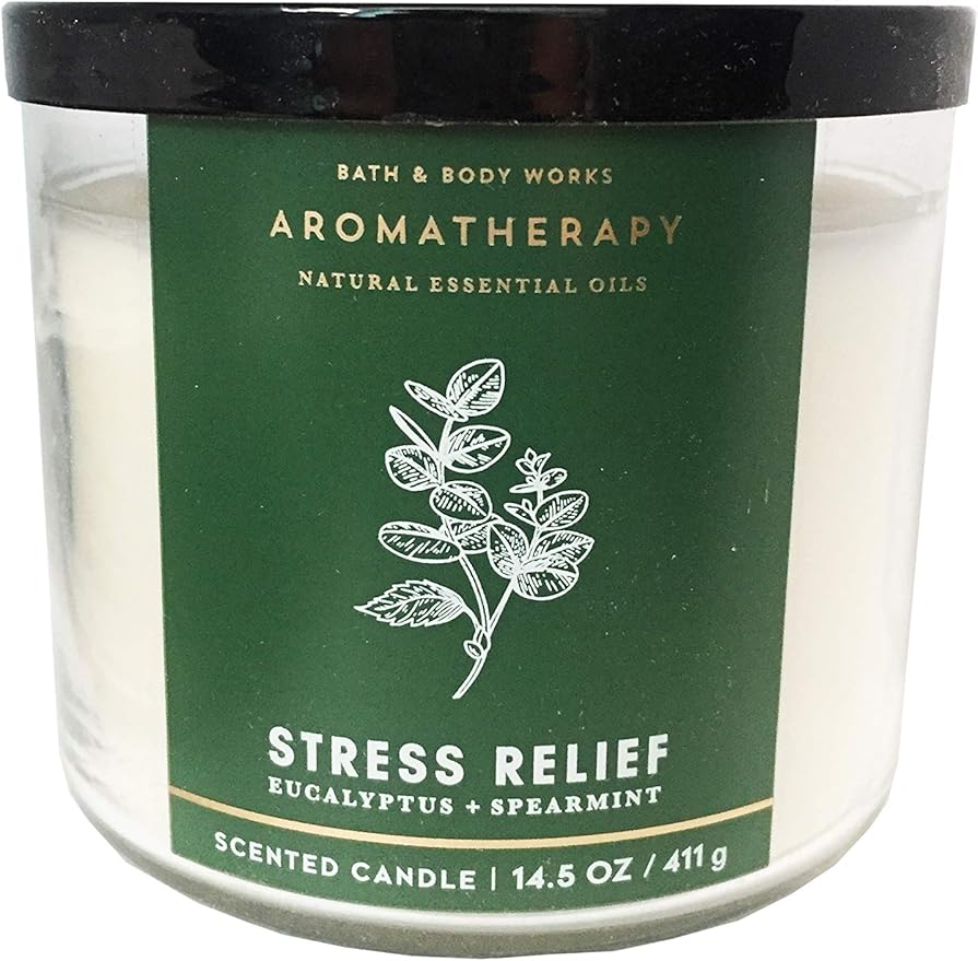 Bath & Body Works, Aromatherapy Stress Relief Candle, Eucalyptus Spearmint