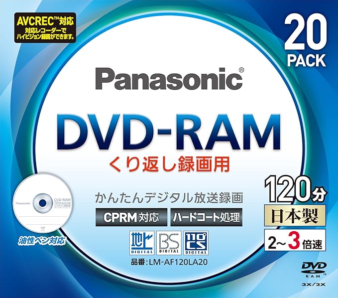 Amazon Com New Japan Panasonic Dvd Ram 4 7gb 3x Speed 1min Lm Af1la Pack Tracking Home Audio Theater