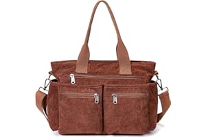 YDF Corduroy Tote Bag for Women Top Handle Crossbody Purse Travel Shoulder Bag Work Handbag Everyday tote bag for school