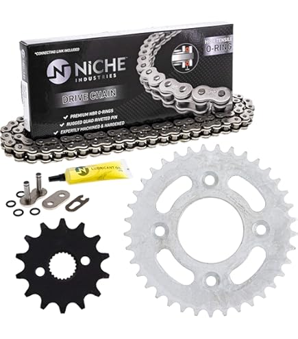 2台セット Amazon.com: NICHE Drive Sprocket Chain Combo for Kawasaki