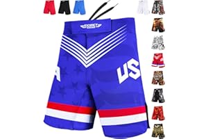 Exxact Sports Pro MMA Shorts, No-Gi BJJ Jiu Jitsu Shorts for Men, Boxing, UFC, Cross Training, Kickboxing & Grappling Shorts