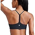 CRZ YOGA Butterluxe Womens Y Back Sports Bra - Padded Racerback Low Impact Spaghetti Thin Strap Workout Yoga Top