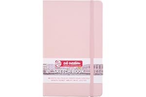 TALENS ART CREATION Tarens T9314-012M Art Creations Sketchbook, Drawing Notebook, 5.1 x 8.3 inches (13 x 21 cm), Pastel Pink, Thickness: 4.9 oz/sq ft (140 g/m2), Fine, Acid Free Paper, 80 Sheets Bound