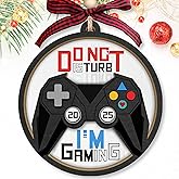 TUMSHANIP Video Game Ornaments - Gaming Ornaments for Christmas Tree - Gamer Video Game Christmas Ornament for Teen Boys, Men - Gamer Gifts for Men - Wood Gaming Ornament 2025
