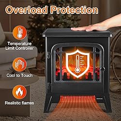 25" Freestanding Electric Fireplace Heater - Indoor