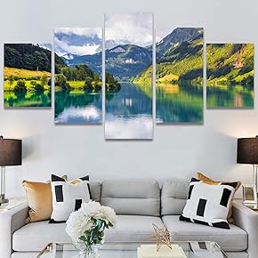 SIGNWIN 5 Panel Canvas Wall Art Modern Art...
