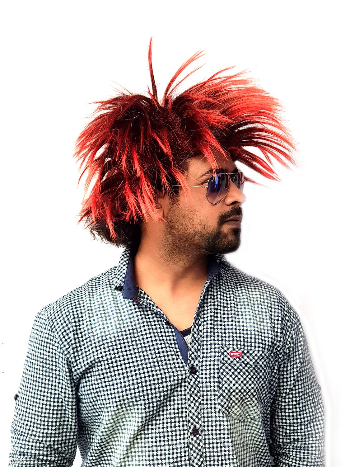 Buy Kitschylane Spikes Hair Wig For Men Colourful Funky Look Holi