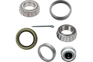 M-Parts Trailer Bearing Repair Kit for 7,000lb 1-3/4 Inch to 1-1/4 Inch Tapered Spindle, Includes EZ Lube Dust Cap with Plug (1 Whole Set) MP-BK-1134-114-ez7k