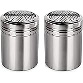 New Star Foodservice Stainless Steel Dredge Shaker, 10-Ounce, Set of 2