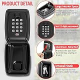 Gekufa Key Safe Outdoor 12-Digit Code Wall Mount Key Lock Box view 5