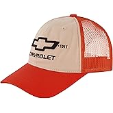 Chevrolet Truck Hat, Logo Mesh Adjustable Snapback Baseball Cap with Curved Brim, Multi, One Size