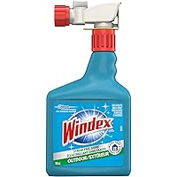 Windex Outdoor Window, Glass, and Patio Cleaner, Streak-Free, Removes Dirt and Grime, Surface Cleaning Shine Spray, 950mL