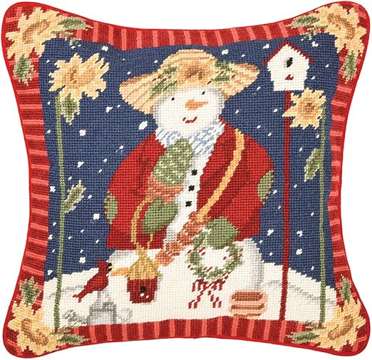 Amazon Com C F Home 14x14 Inches Needle Point Pillow Christmas