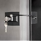Guardianite Premium Refrigerator Lock with Built-in Keyed Lock (Black)