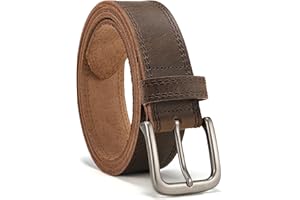 CHAOREN Full Grain Leather Belt for Men, Work Belts for Men Heavy Duty, Daily Wear for Jeans Pants