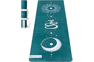 BALANCEA Yoga Mat With Strap 5mm Non Slip Suede & TPE - Eco-Friendly Fitness & Exercise Mat for Home Gym, Pilates, Hot Yoga, and Meditation - Lightweight Durable 72 x 24 inch Workout Mat for Women, Men