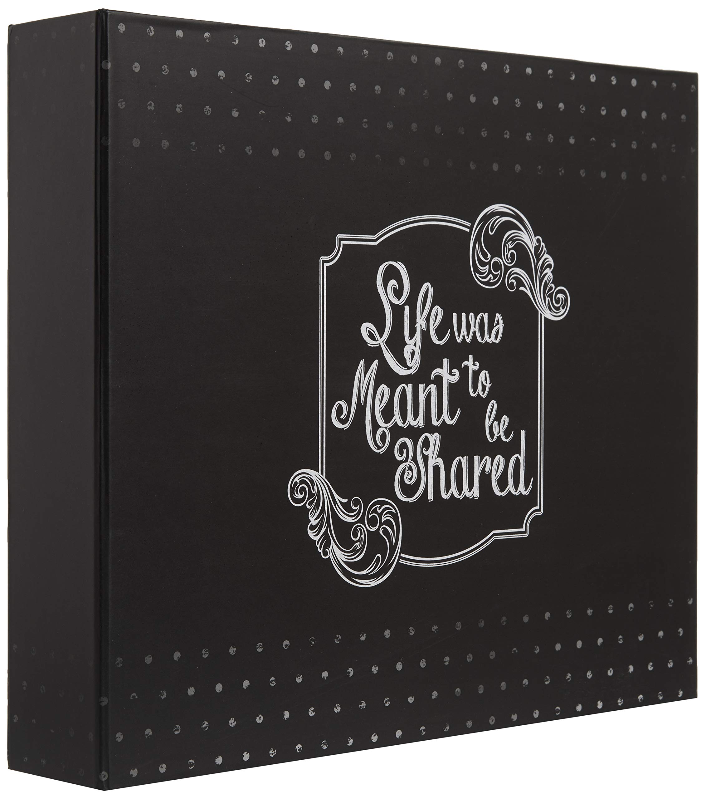 Pioneer Photo Albums Photo Albums T-12CHLK/SH 3-Ring Printed Chalkboard Design Binder Shared Scrapbook, 12 x 12 inches, 12 x 12 Inch