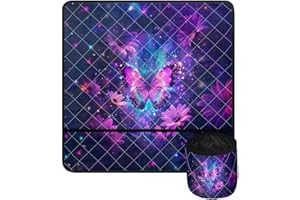 Kathyboom Purple Butterflies Sewing Machine Mat for Table with Storage Non Slip Mats to Reduce Vibration for Most Sewing Machine Tables