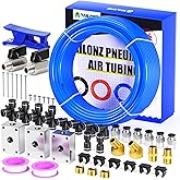 TAILONZ PNEUMATIC Blue 1/2 Inch od 32 Meter 100ft PU Air Tubing Kit Pipe Hose Air Line Tubing Or Fluid Transfer Pneumatic tubing