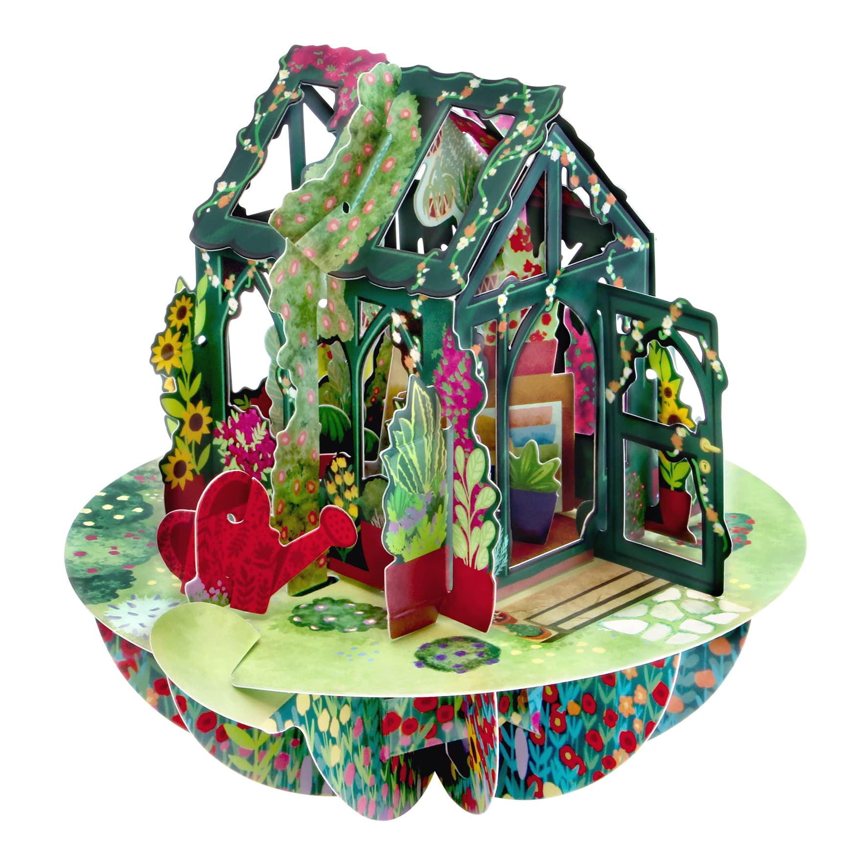 SANTORO Pirouette, 3D Pop Up Greeting Card - Secret Garden - For All, For Her, For Garden Lovers, Mother's Day, Birthday