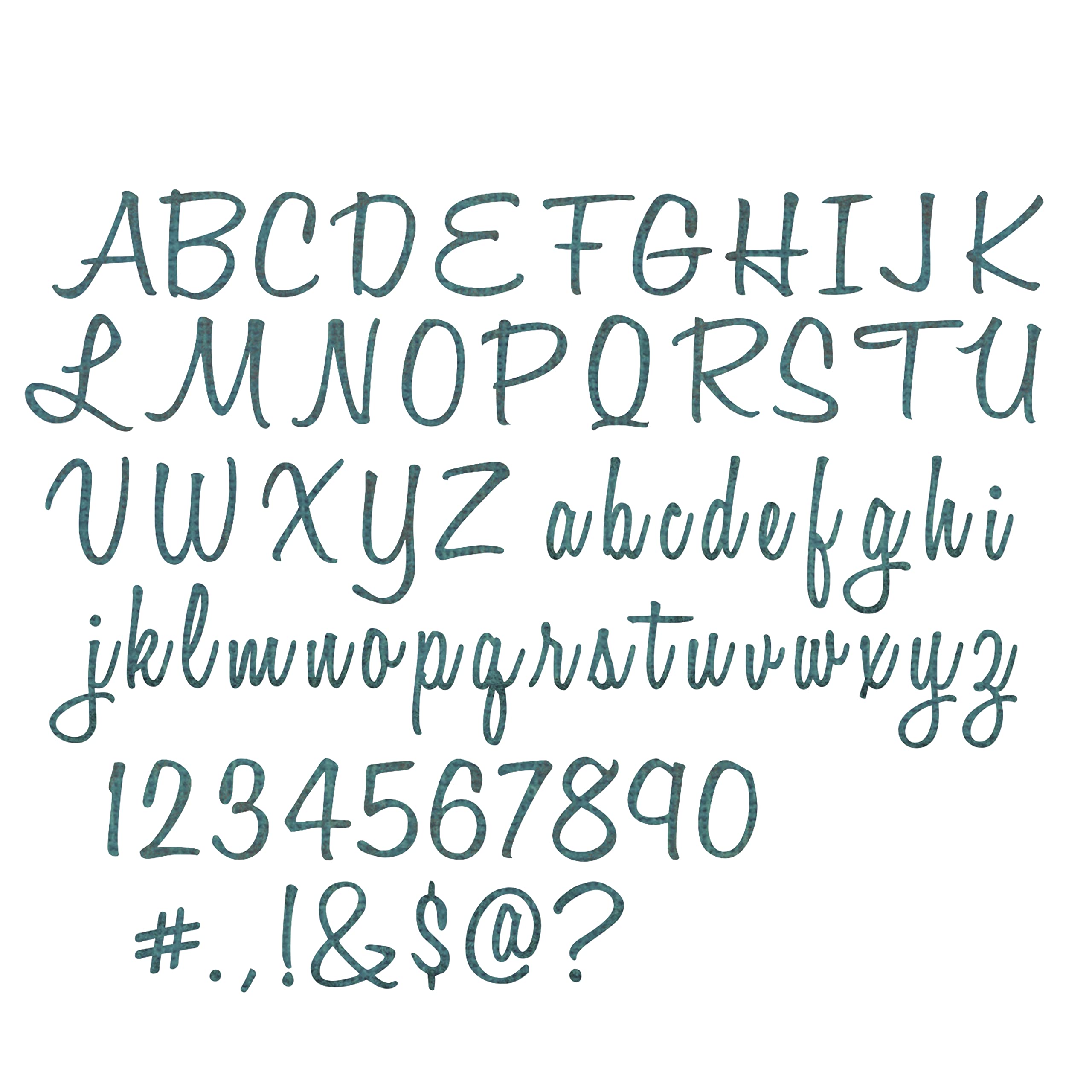 Sizzix Thinlits Die Set 69PK-Script Upper & Lower by Tim Holtz, Metal, Silver, 19.1 x 14.4 x 0.4 cm